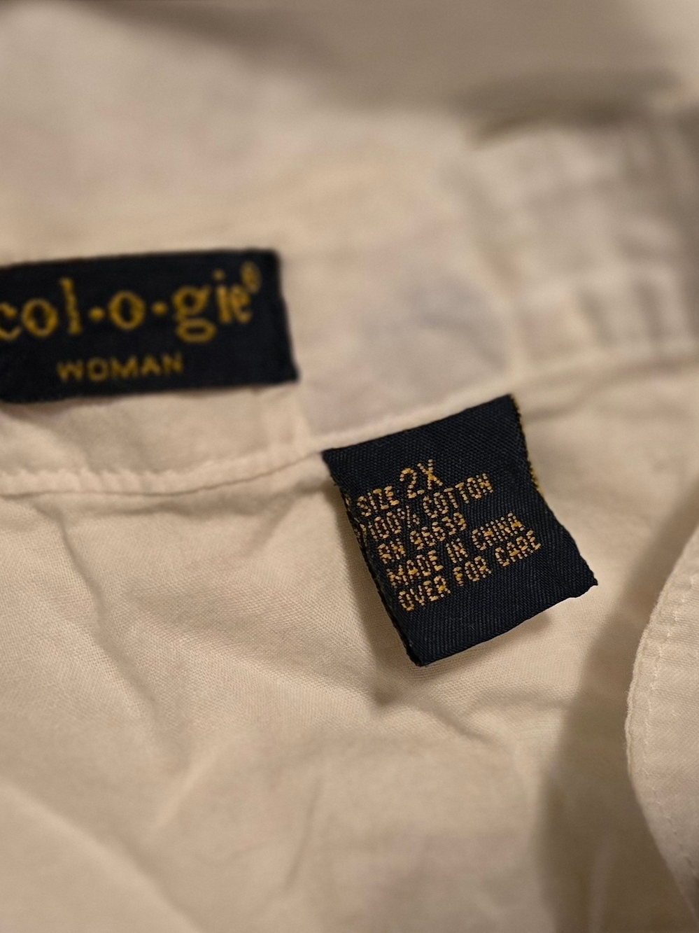 Col-O-Gie Woman White Top - Size 2X